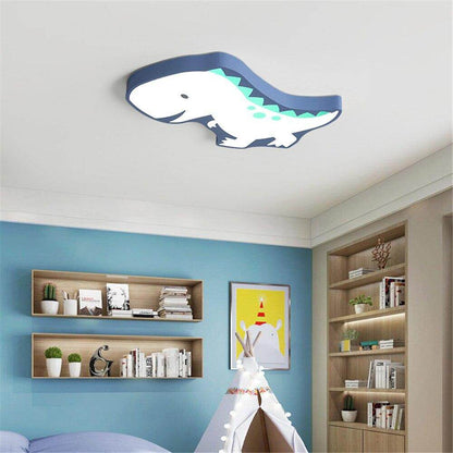 Novelty Dinosaur LED Ceiling Lights Iron Modern Lovely Children Baby Kids Bedroom Light Fixtures Colorful Lighting