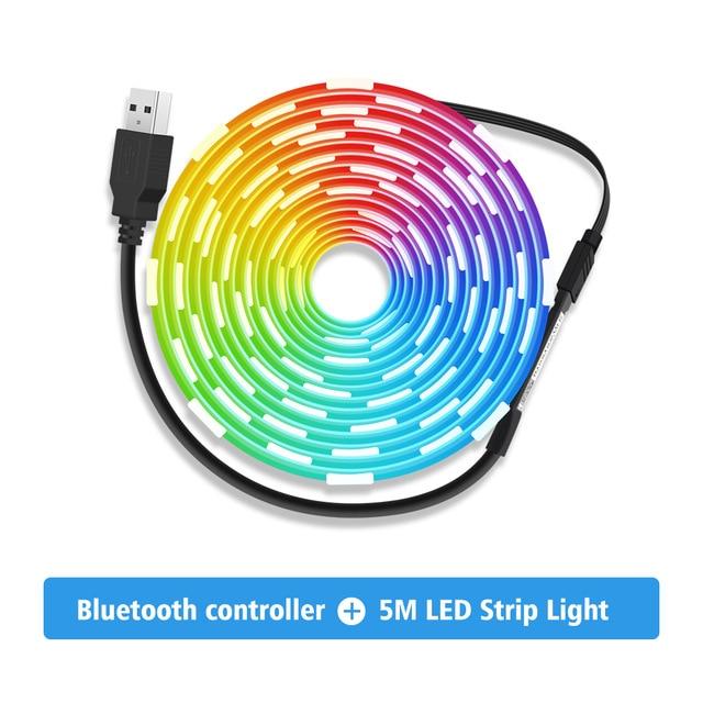 LED Strip Light USB Bluetooth APP 1M 2M 3M 4M 5M TV Backlight Screen Lighting Music Sync RGB Tape Led Lights For Room / Desk