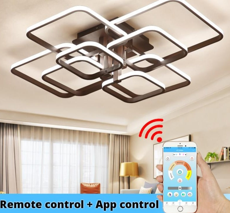 Square Circel Rings Ceiling Lights For Living Room Bedroom Home Modern Led Ceiling Lamp Fixtures lustre plafonnier ping