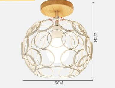 E27 5W Iron Ceiling Lamp Shade Pendant Light Covers and Shades Triangle Metal Ceiling Lamp
