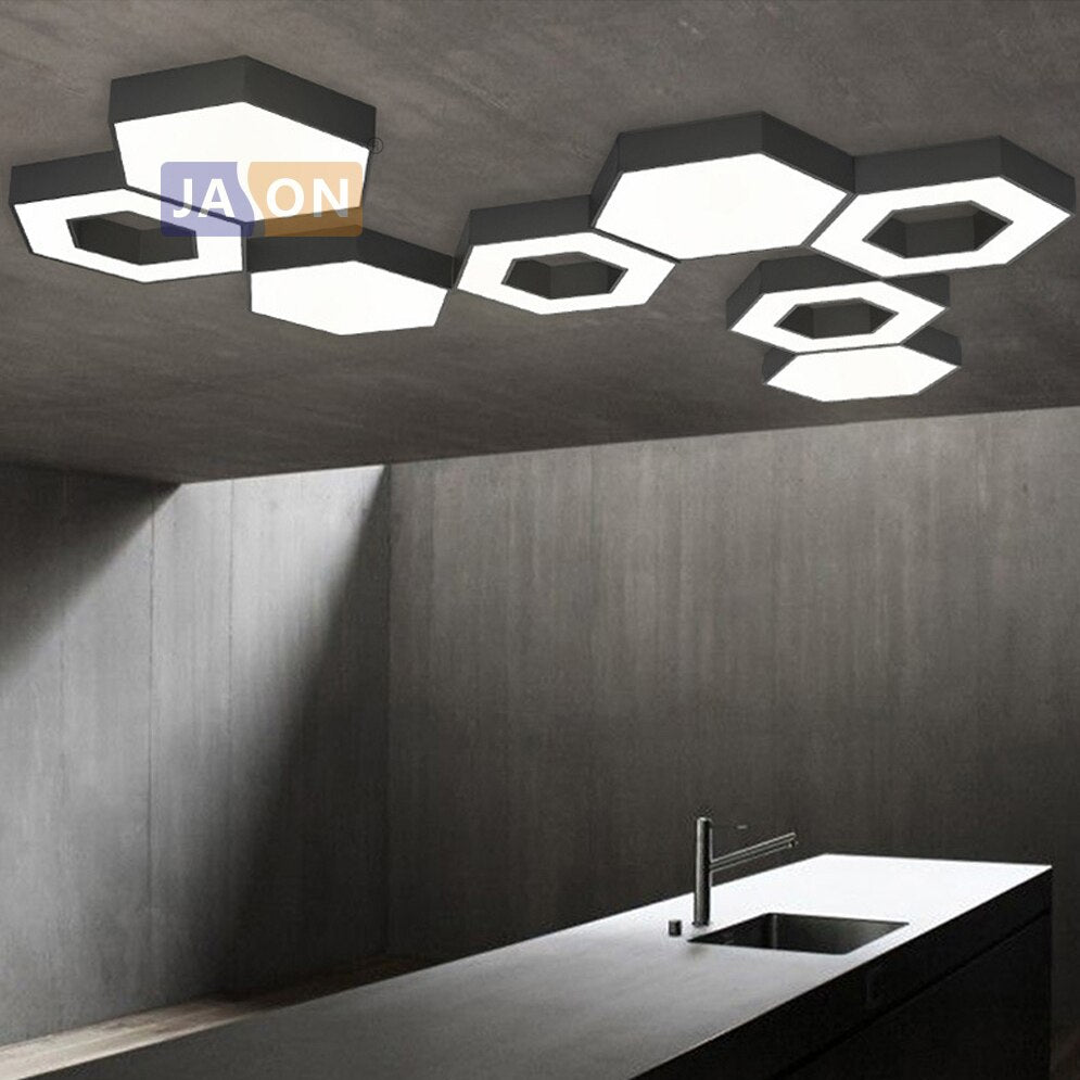 LED Nordic Geometric Iron Acryl DIY Combination LED Lamp.LED Light.Ceiling Lights.LED Ceiling Light.Ceiling Lamp For Foyer Hall