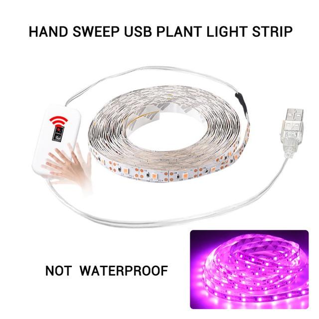 USB LED Grow Light Full Spectrum waterproof LED Strip Lights 2835 60LEDs Phyto Lamps For Greenhouse Hydroponic Plant Growing