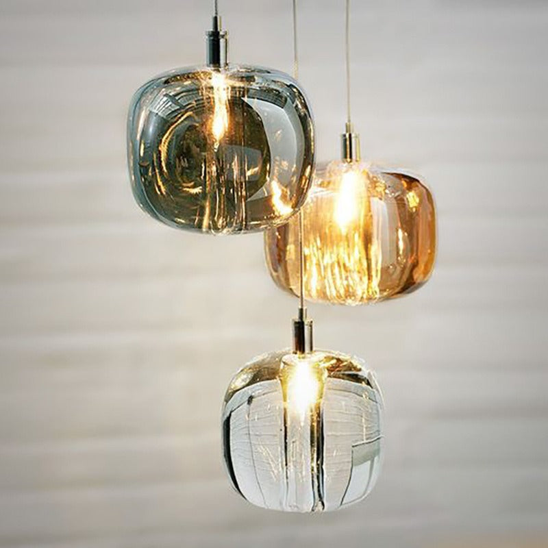 Staircase Living Room Crystal Ball Chandelier Indoor Kitchen Island Lighting Gloss Modern Art Crystal LED Chandelier