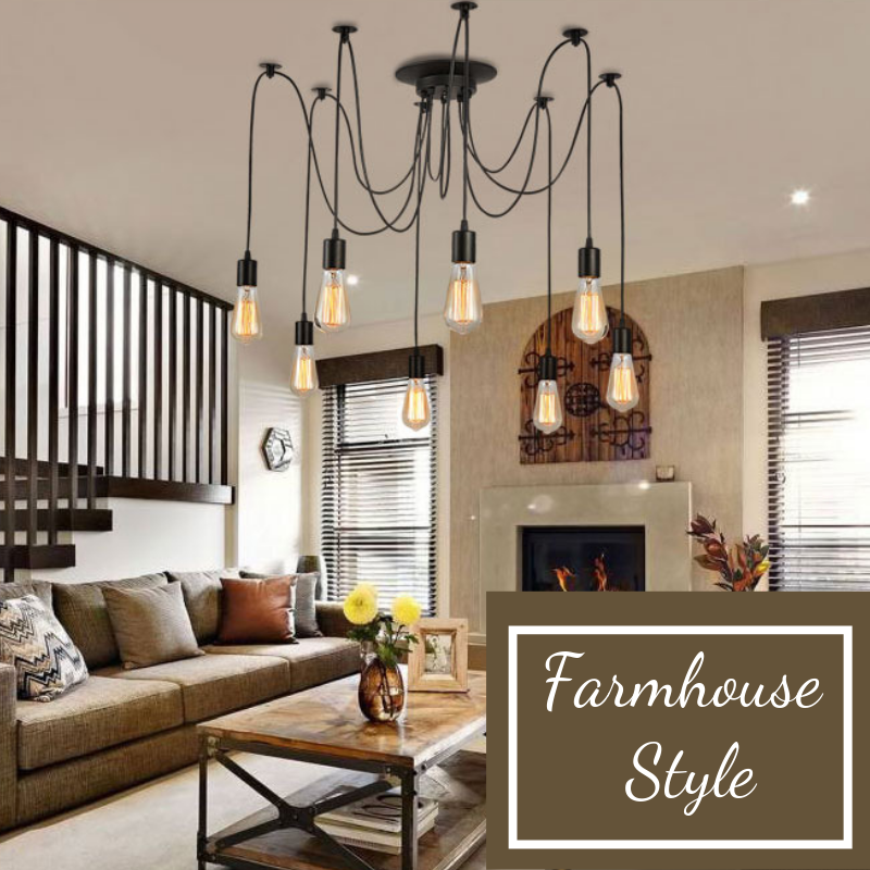 Farmhouse Chandeliers Edison Light Bulb Pendant Lights Rustic Light Fixtures