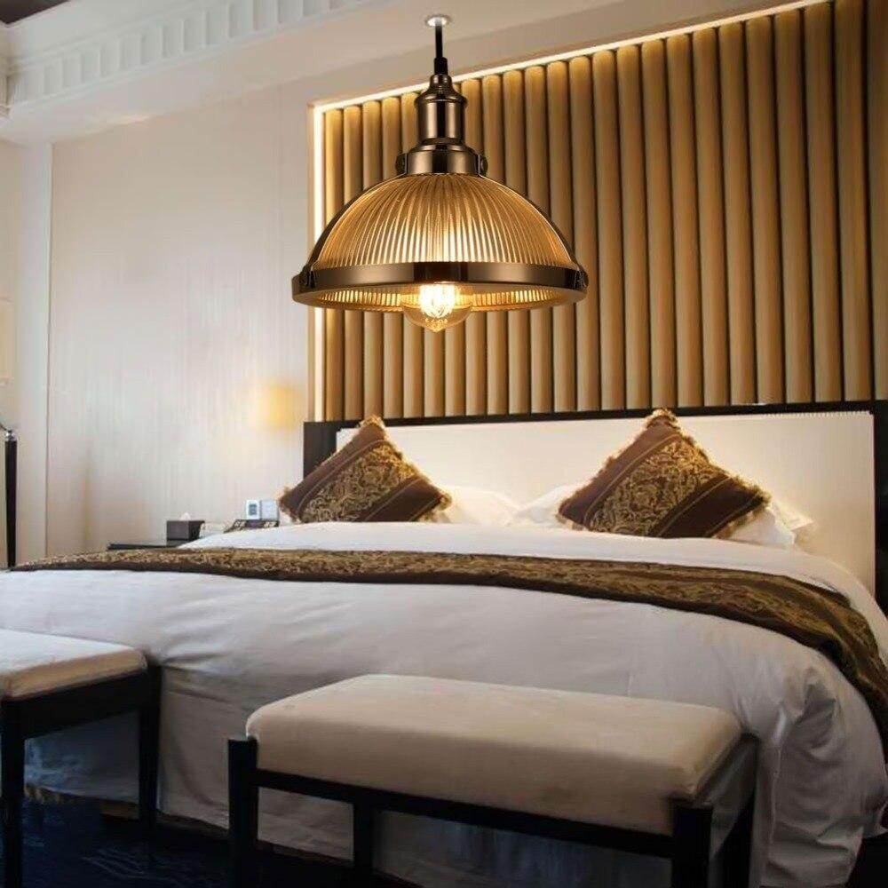 European American Industrial Retro Loft Vintage Pendant Lamp E27/E26 Edison Metal Glass Hanging Light For Bedroom Dining Room