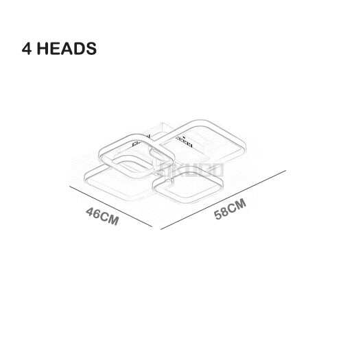 Touch Remote Dimming Modern plafon LED Ceiling Lamp Fixture Aluminum Dining Living Room Bedroom Lights Lustre Lamparas De Techo