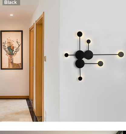 Postmodern wall lamp simple led living room wall lamp bedroom bedside creative aisle hotel exhibition hall corridor lighting