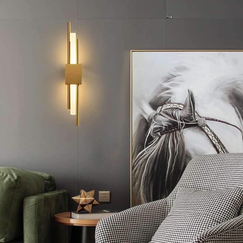 Modern Light Luxury Bedroom Copper Wall Lamp