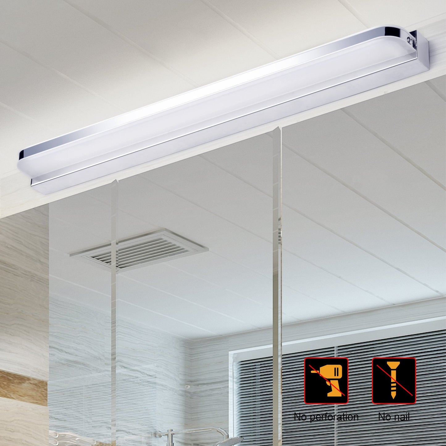 LED Mirror Light 40/50cm 9W/12W Waterproof Modern Cosmetic Acrylic Wall Lamp For Bathroom Light sconce lamp ZJQ0004