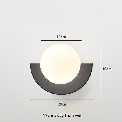 Background Home Decoration Wall Lamps Plastic Ball Lampshade G9 Bulb Round Sconce Light LED Bedroom Corridor Night Sconce Lustre