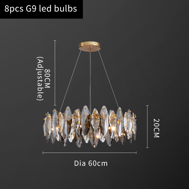 Luxury Crystal Chandelier Living Room Lamps Upscale Modern Lamps