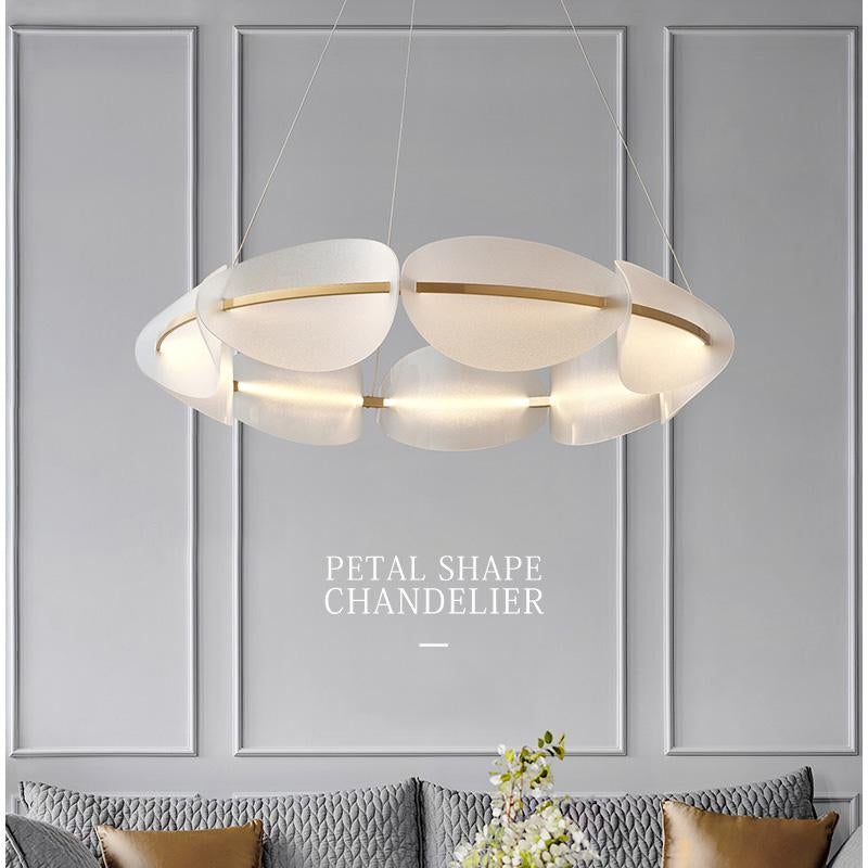 Circular Household Simple Petal Warm Chandelier