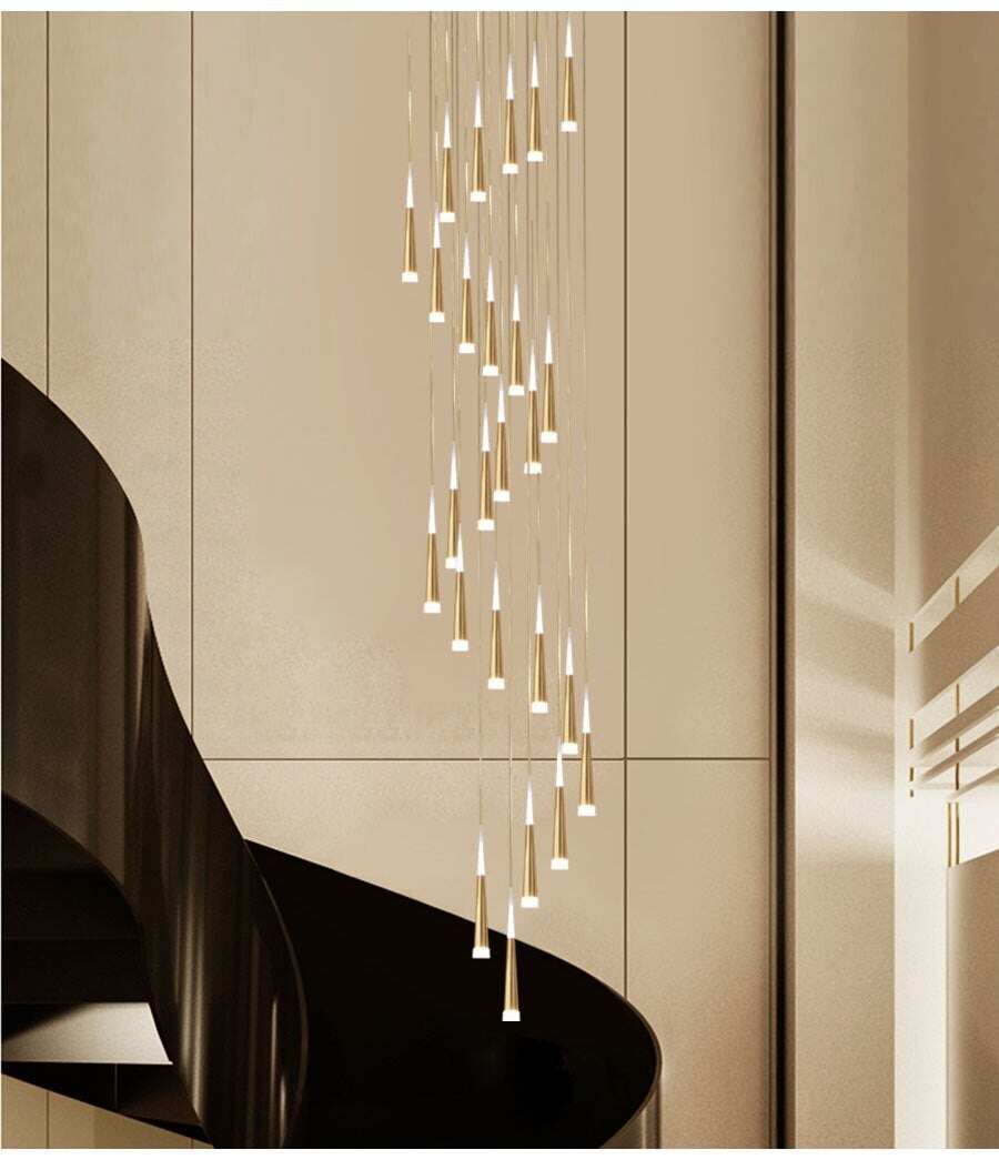 LED Simple Pendant Lights Gold Lamp For Living Room  Lustre Pendant Lights Pendant Ceiling Fixtures