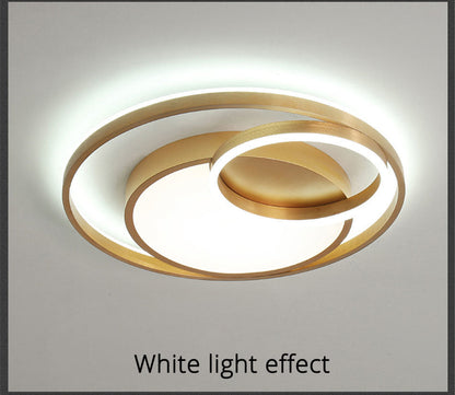 Modern Golden Round LED Ceiling Lamps Living Room Bedroom Dimmable Remote Control Acrylic Light Indoor Lighting