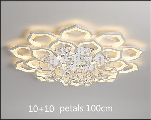Crystal Led Acrylic Ceiling Light Dining/Living Room Bedroom Flower Crystal Luminaire Vintage Luxury Elegant Bluetooth