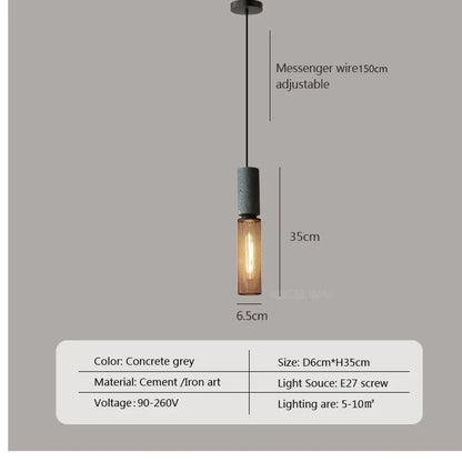 Retro LED Pendant Light Creative Cement Head Hanging Fixtures For Living Room Dining Room Bar Coffer Shop Restaurant Decor Lamps