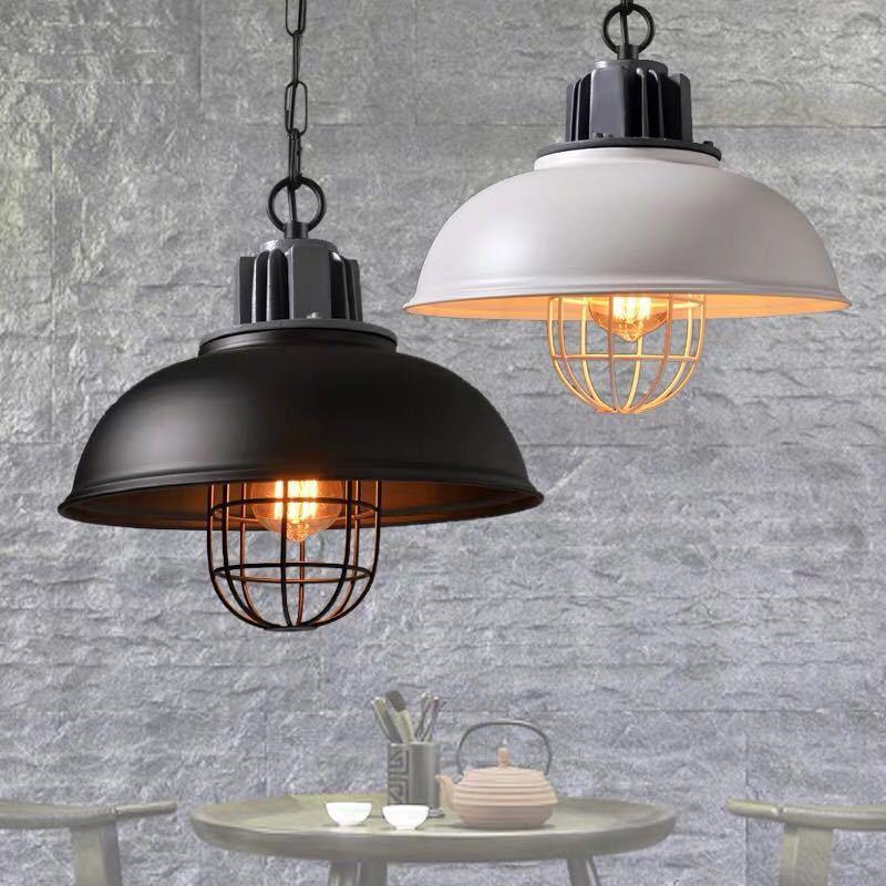 American Country Single Head Industrial Style Retro Restaurant Cafe Iron Chandelier