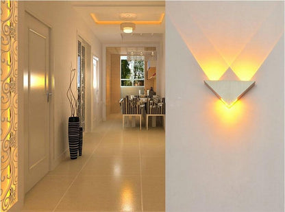 Modern Led Wall Lamp 3W Aluminum Body Triangle Wall Light For Bedroom Home Lighting Luminaire Bathroom Light Fixture Wall Sconce