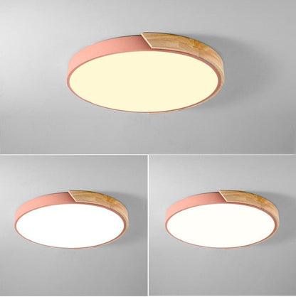 Nordic Wood led Ceiling Lights Modern Colorful Bedroom Ceiling Lamps Round thin plafondlamp Lighting lamparas de techo 30cm 40cm