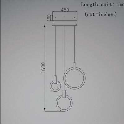 LED Nordic Wooden Iron Acryl Rings DIY LED Lamp LED Light.Pendant Lights.Pendant Lamp.Pendant light For Dinning Room Foyer