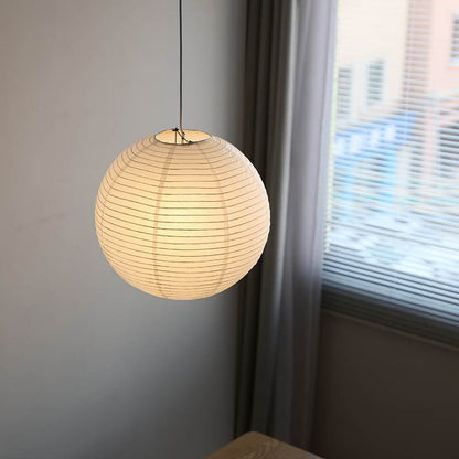 Wabi Sabi Wind Pendant Lights LED Akari Rice Paper Hanging Lamp for Living Dining Room Paper Handwoven Pendant Lamp