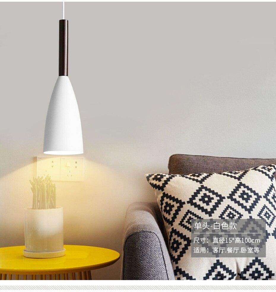 Nordic simple pendant light E27 LED modern  led hanging lamp for bedroom living room lobby restaurant bar Art creative lightings
