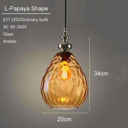 Modern Creative Europe Glass Pendant Light LED E27 With 3 Colors For Bedroom/Restaurant/Living Room/Kitchen/Cafe/Hotel/Office