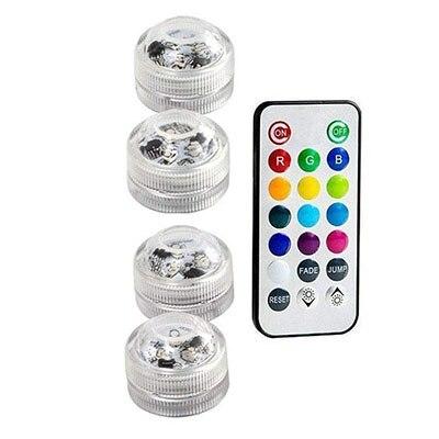 Waterproof SMD3528 Submersible LED Lights RGB Underwater Night Lamp Wedding Tea Light Vase Bowl Party Christmas Decoration light