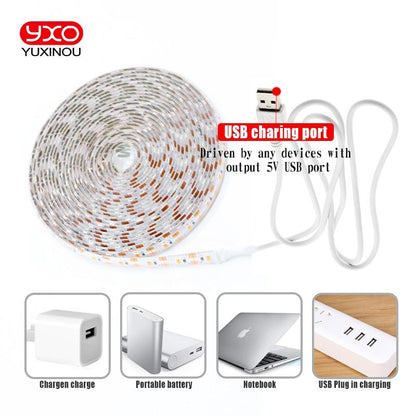 Full Spectrum LED Grow Lights USB LED Strip Lights 370-780nm 2835 Chip LED Grow Lamps 0.5m 1m 2m 3m  for Indoor Plants growing