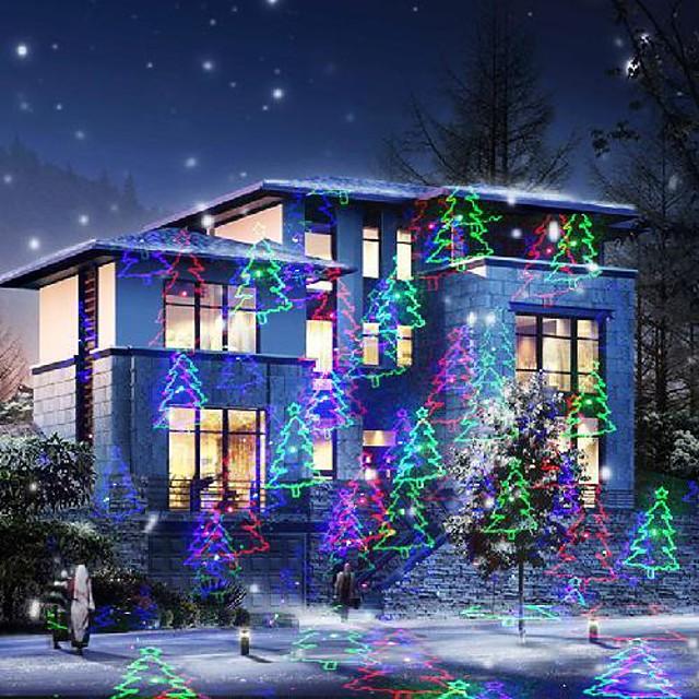 1pcs x-37p-d garden laser lights projector 18 festive designs for christmas halloween blue green red 3 color waterproof laser projector