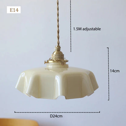 American retro French glass small chandelier Japanese floating window bar restaurant balcony bedroom bedside lamp