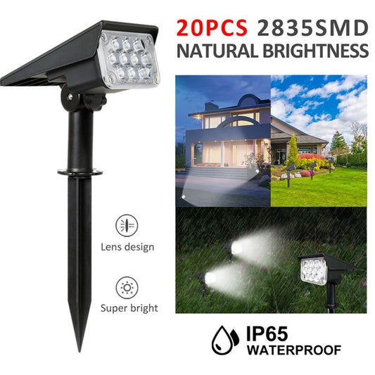 T-SUN 20LED Adjustable Solar Spotlight Solar Garden Light IP65 Super Bright Landscape Wall Light Outdoor Light 6000k Solar Lamp