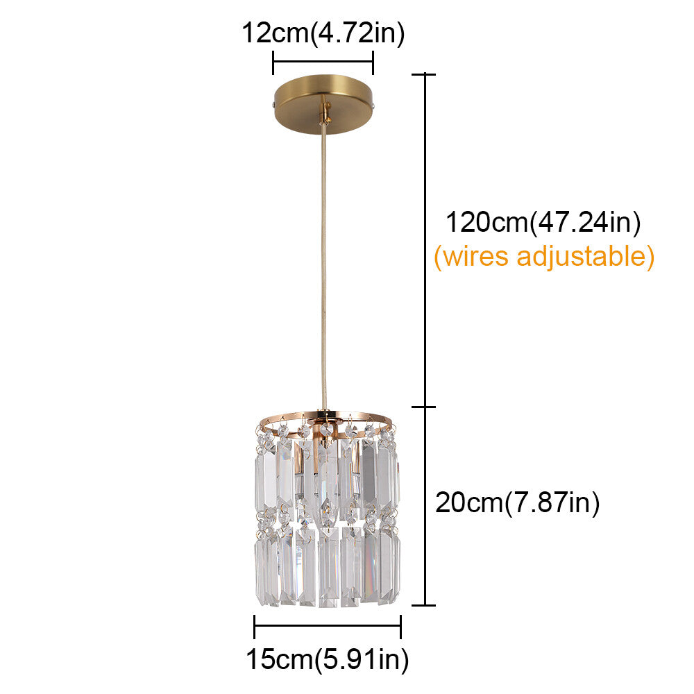 Nordic LED Gold Pendant Hanging Light Crystal Ceiling Lamps Modern Chandelier Lustre Dining Table Kitchen Island Decor Fixtures