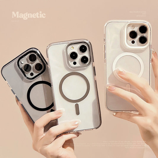 Matte Translucent For Solid-color Magsafe Case For iPhone 17 16 15 14 Plus 13 12 11 Pro Max Magnetic Wireless Charge Hard Cover