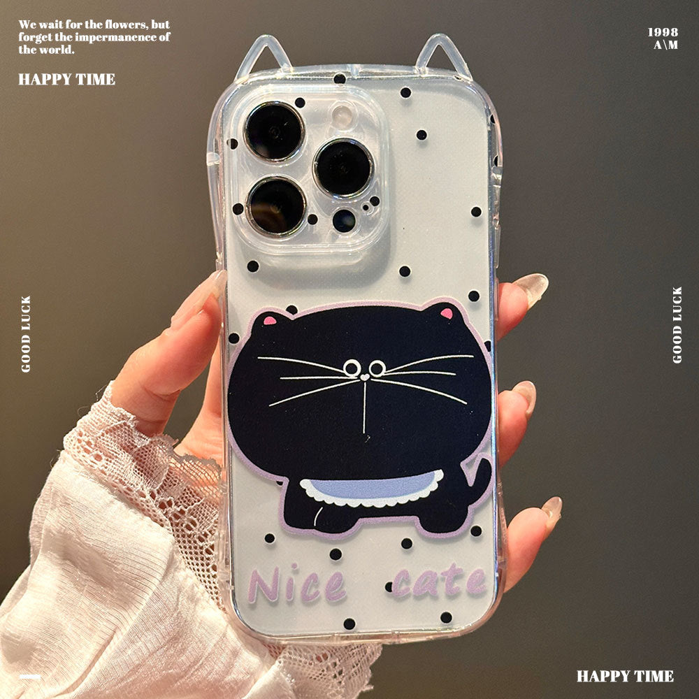 Funny Cute Kitten Bracelet Case Compatible for IPhone 13 11 16 17 15 12 Pro Max 8 7 16 Plus X XR XS Max SE 2020 Cute Cat Ears Cover