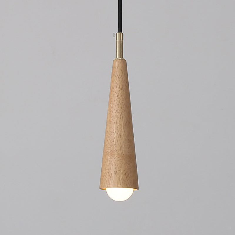 Modern Wooden LED Pendant Light Hanging Lamp Living Room Decor Kitchen Long Tube Pendant Lights