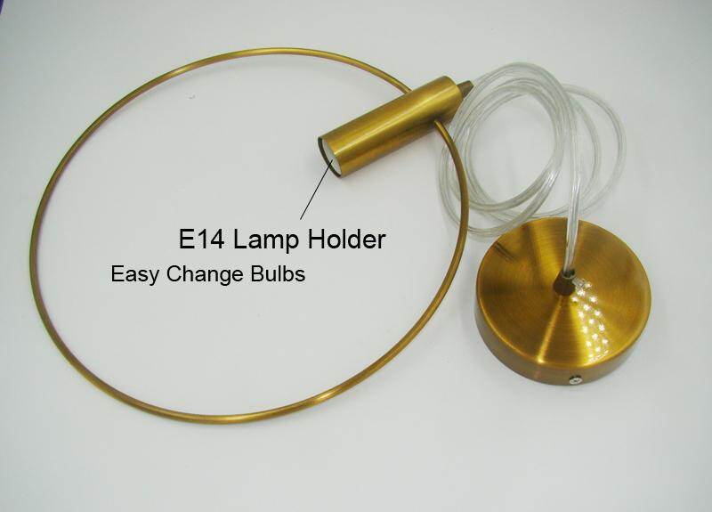 Modern Pendant Light Single Ring Hanging Lamp Arts Decoration Lighting