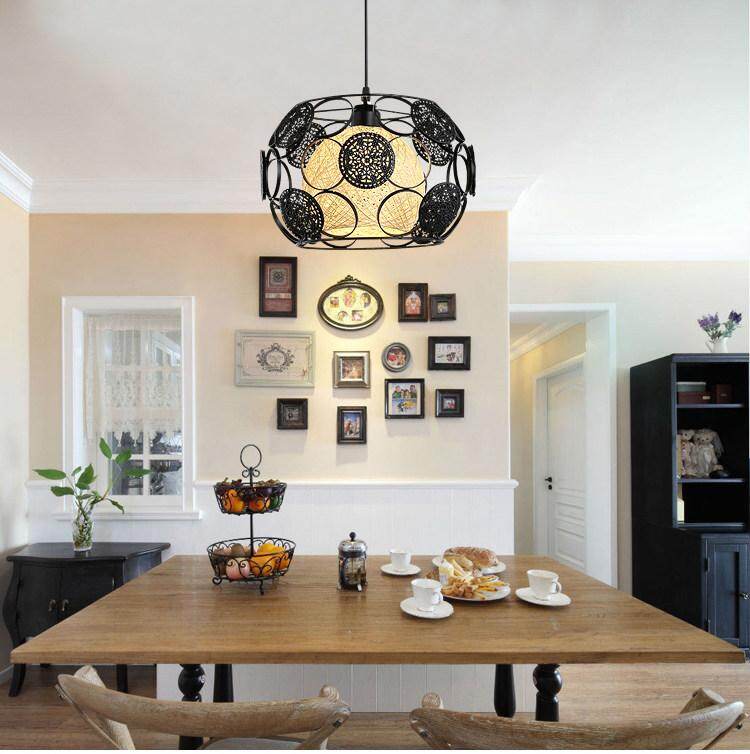 modern cage pendant light iron minimalist retro Scandinavian loft pyramid pendant lamp metal Hanging Lamp E27 Indoor DD01