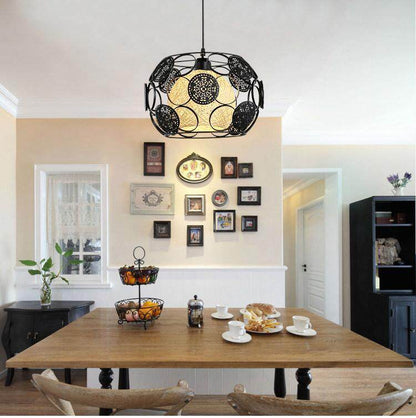 modern cage pendant light iron minimalist retro Scandinavian loft pyramid pendant lamp metal Hanging Lamp E27 Indoor DD01