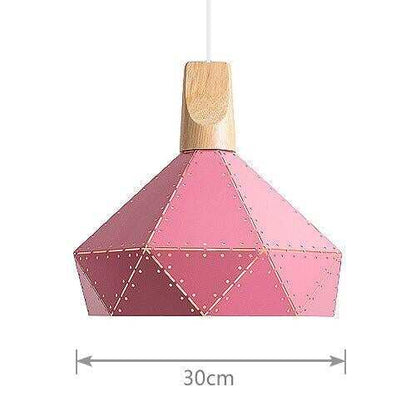 Pendant Light Modern E27 Macron Color Pendant Lamp Wood Iron Lampshade Cable 1.2m Pendant Lamp For Bedroom
