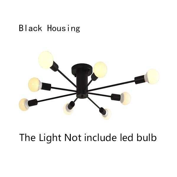 Living Room Bedroom LED Pendant Down Light Hanging Lamp Fixtures With E26 E27 Edison Bulb Surface Pendant Mounted Lighting