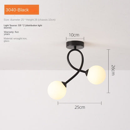 Modern Glass Ceiling Light Minimalist Ceiling lamp Indoor Lighting Hallway Aisle Balcony Entryway