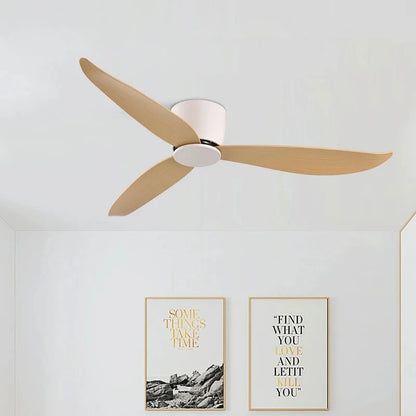 Modern Ceiling Fan Without Lights DC Motor Low Floor Loft Remote Control Simple Decorative Fan No Light Low Floor Loft
