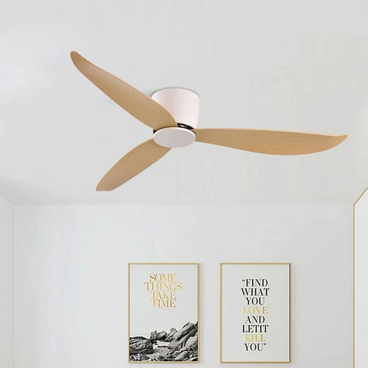 Modern Ceiling Fan Without Lights DC Motor Low Floor Loft Remote Control Simple Decorative Fan No Light Low Floor Loft