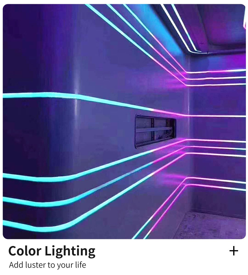 12/24v Flexible Waterproof Silicone LED Light Strip Silica Gel Soft Lamp Tube 1m - 5m IP67 Neon Rope LED Light Band