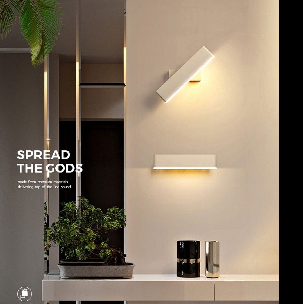 Led indoor wall lamps rotation adjustable switch modern wall sconce with switch stair wall light fixture hallway led wall sconce