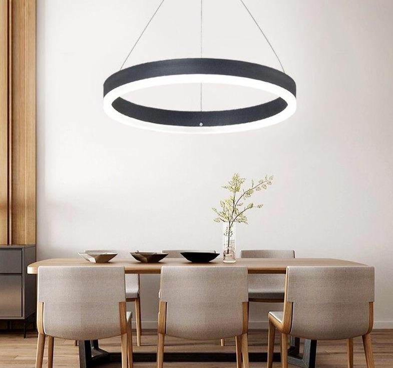 Modern Led Pendant Lamps For Dinning Room Acrylic Round Circle Hanging Lamp Led Dining Room Kitchen Pendant Light