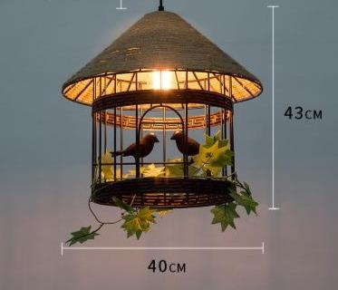 Hemp Rope Lamp Retro Creative Personality American Rural Small Chandelier