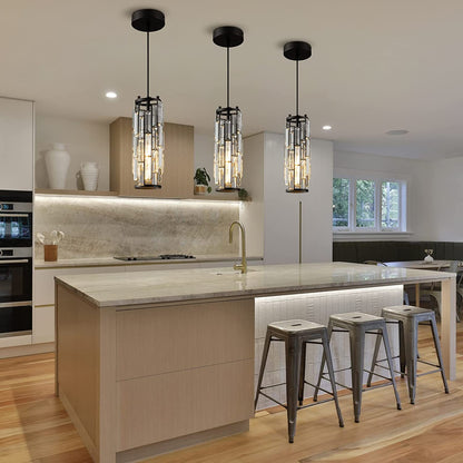 Modern Crystal Pendant Light Appliance Crystal Hanging Lamp for Dining Bar Bedside Crystal Suspension Fixtures