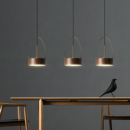 Modern Small Pendant Lights Bedroom Small Chandeliers Nordic Restaurant Wooden Metal Lighting